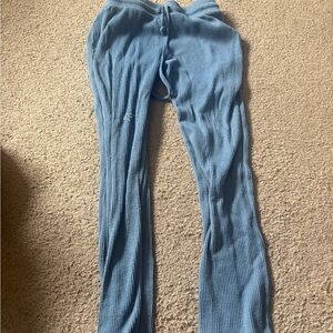 Blue Ribbed Lounge Pants